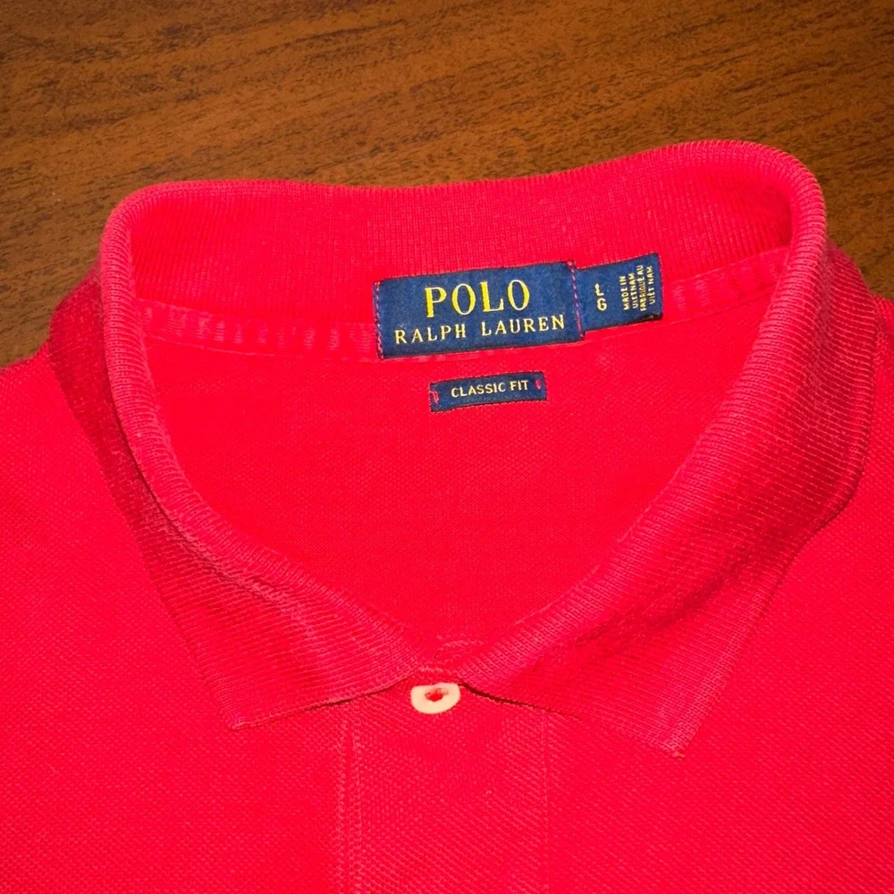 Polo Ralph Lauren Red Short Sleeve Cotton Mesh Pique Polo Shirt XL